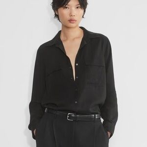 Aritzia Babaton black button up